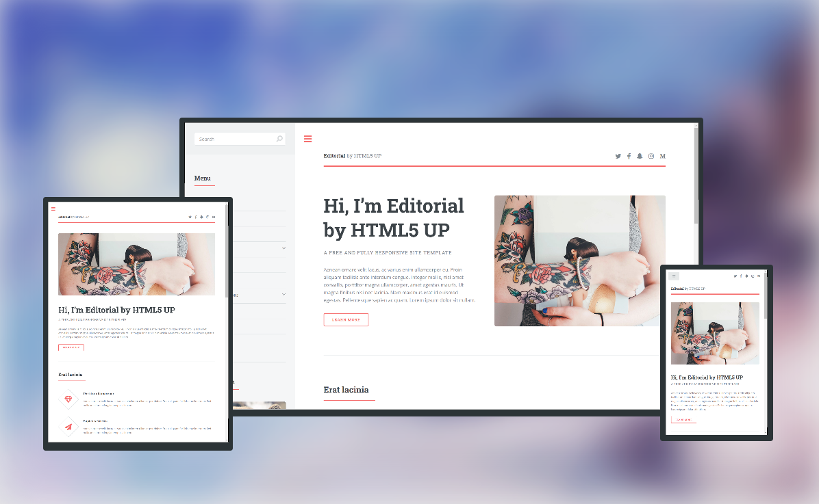 HTML5静态模板- Editorial